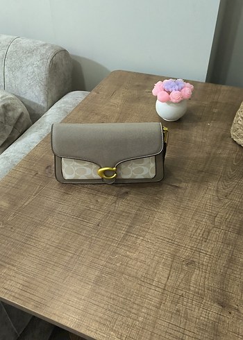 Bej Baskılı Deri Kadın Çanta - Görsel 2