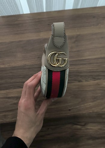 Gri Baskılı Deri Kadın Omuz Çantası - Görsel 2