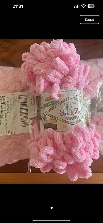 ALİZE PUFFY PEMBE 185 (2 Adet)