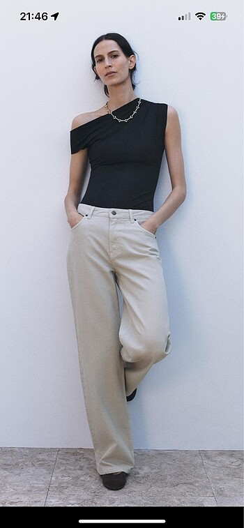 Zara Orta Bel Wide Leg Jean