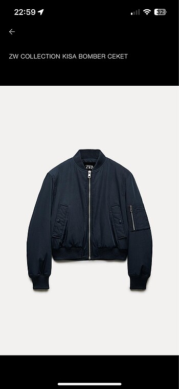 Zara Kısa Bomber Ceket