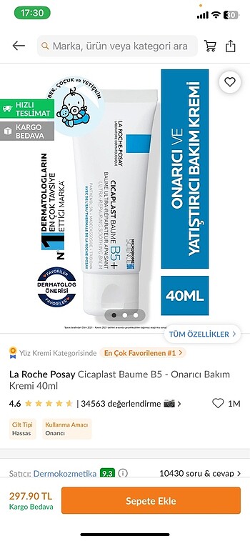 La roche posay cicaplast baume B5