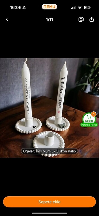 Silikon mumluk kalıbı