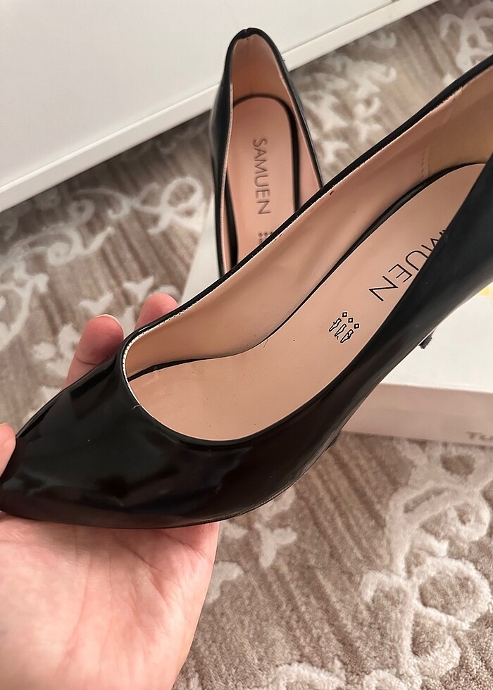 39 no siyah stiletto abiye ayakkabı - Görsel 2