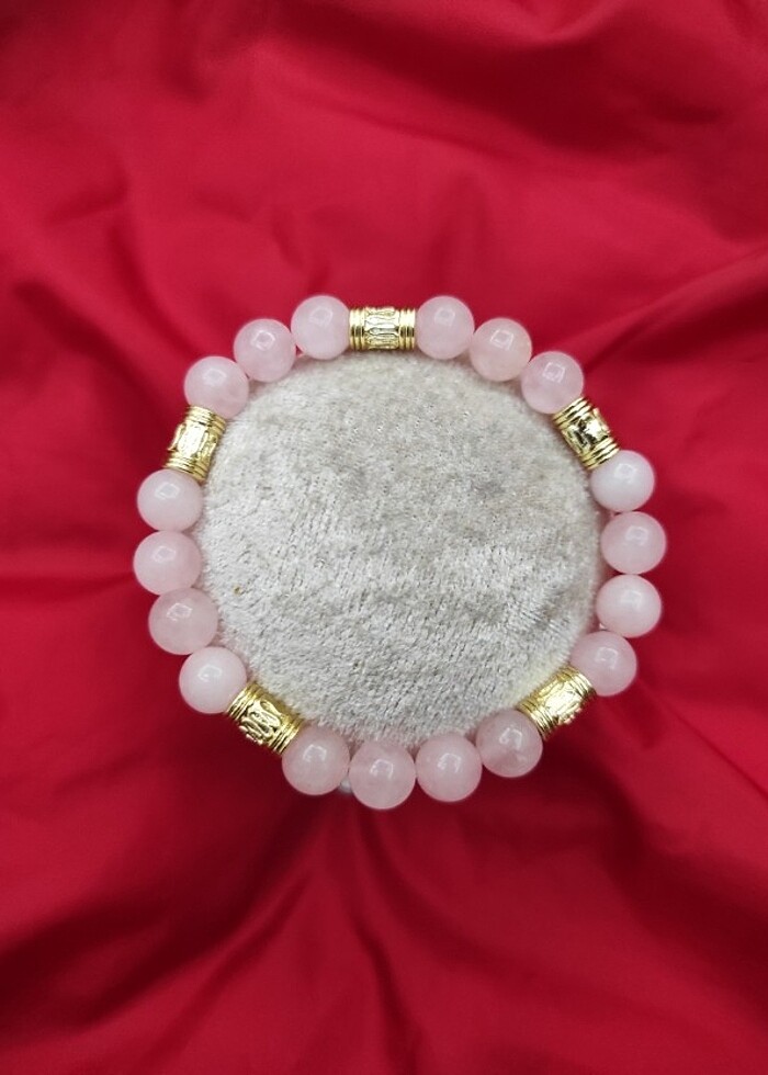 Pembe Kuvars bileklik - Görsel 2