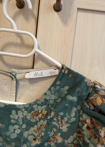 N&K kalitesi Yeşil Bohem Fırfırlı Kız Çocuk Elbisesi - Görsel 3