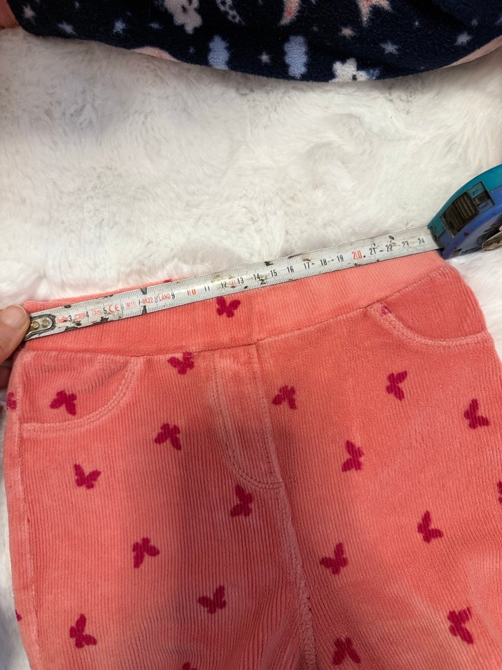 Kız Çocuk Nar Çiçeği Kışlık Kadife Tayt - Görsel 4