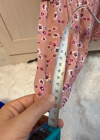 Pembe Bohem Çiçekli Uzun Kollu Elbise - Görsel 5