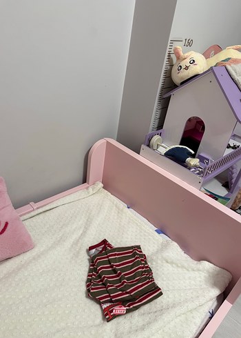 Pastel Pembe İkea  Busunge Uzuyabilen  Çocuk yatağı Karyolası - Görsel 7