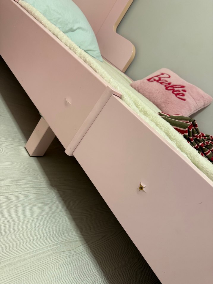 Pastel Pembe İkea  Busunge Uzuyabilen  Çocuk yatağı Karyolası - Görsel 4