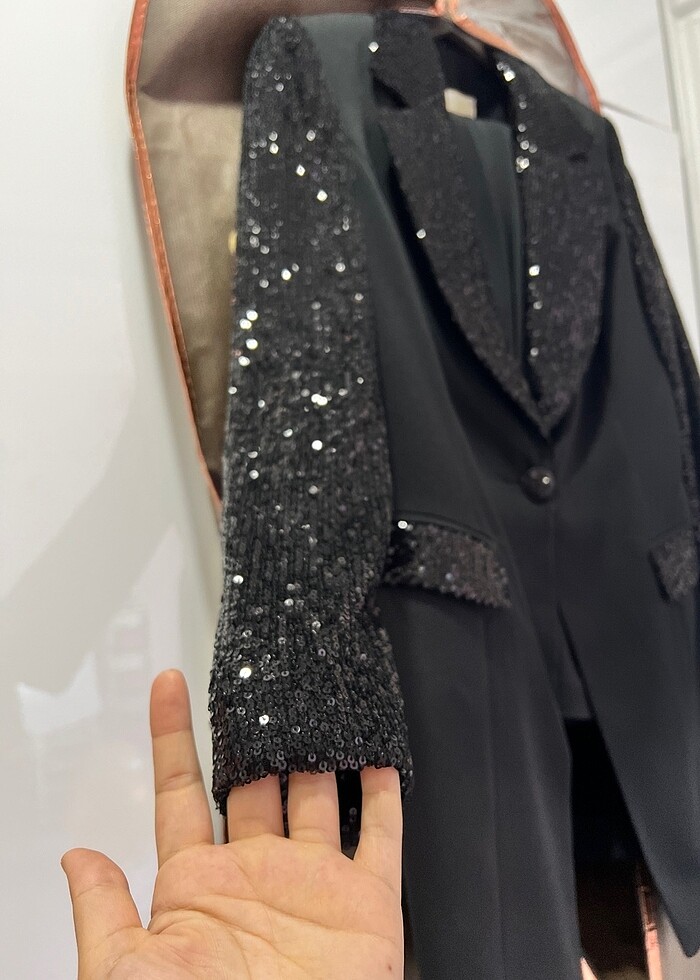 ESER payetli blazer ceket takım - Görsel 4