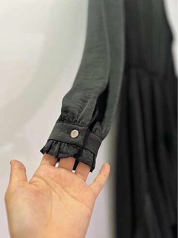 Özel gün siyah tesettür elbise - Görsel 2