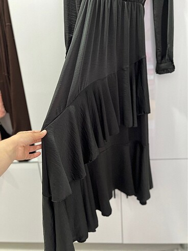 Özel gün siyah tesettür elbise - Görsel 4