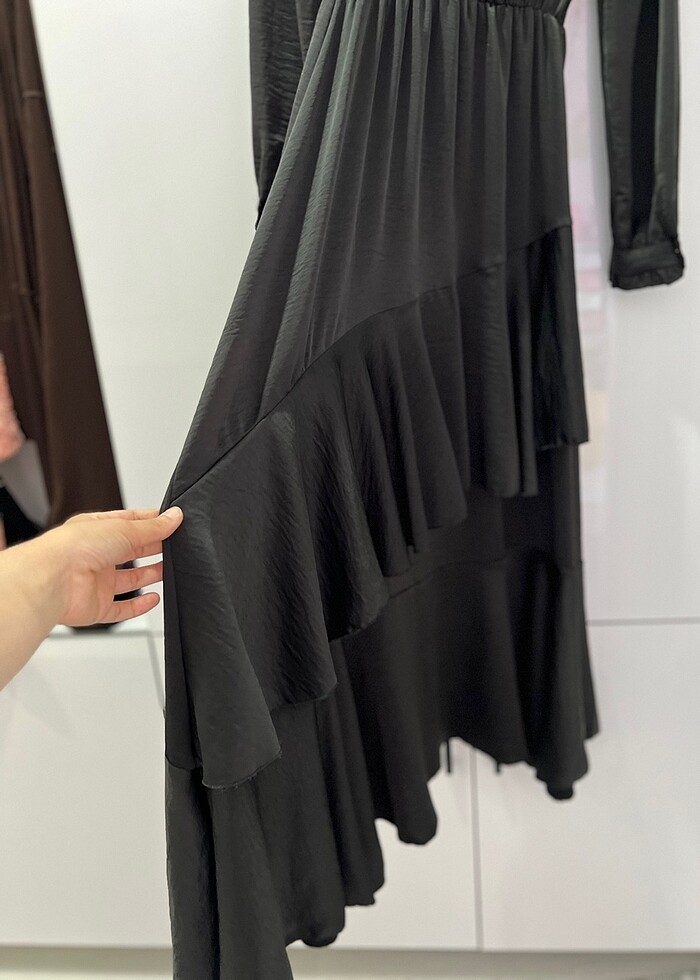 Özel gün siyah tesettür elbise - Görsel 4