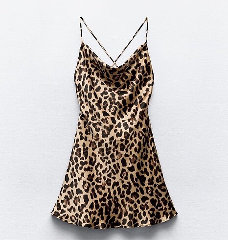 ZARA LEOPARLI ELBİSE