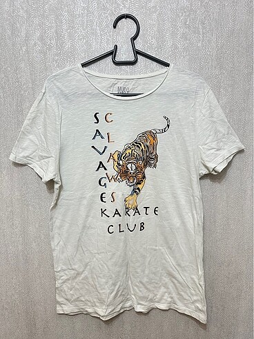 Mudo Beyaz Kaplan Detaylı Tshirt