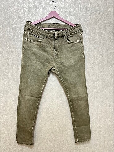 Bershka Skinny Yeşil Jeans
