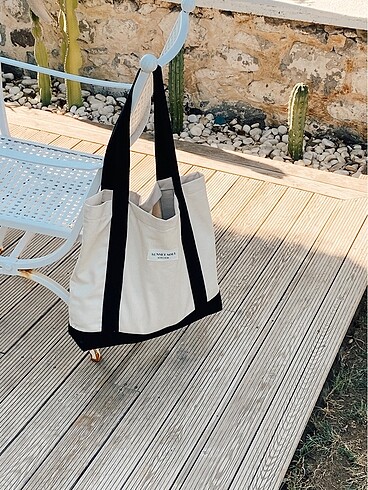 Mango Sunset soul atelier plaj çantası siyah-krem