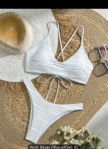 Shein beyaz bikini takımı