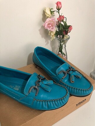 Elle Mavi loafer ayakkabı