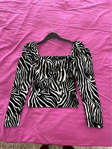 s Beden siyah Renk Zebra bluz