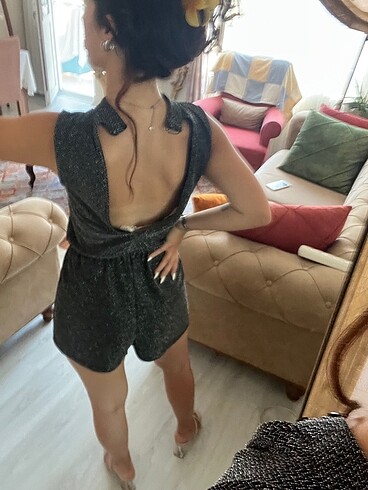 s Beden siyah Renk Abiye tulum