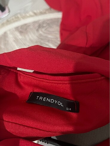 xs Beden kırmızı Renk Trendyol elbise