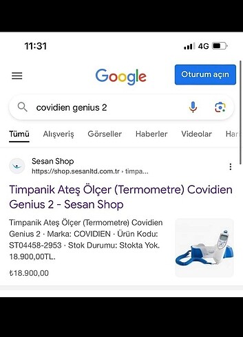 Diğer Covidien genius2 ateş ölçer 1 adet fiyatıdır