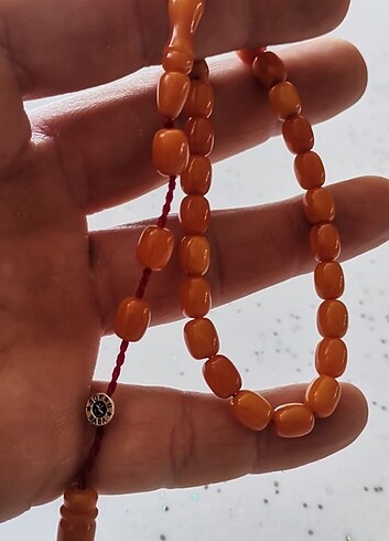 Şükrü baba imzalı kehribar tesbih