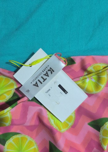 xl Beden pembe Renk Pembe Desenli İpli Kadın Bikini