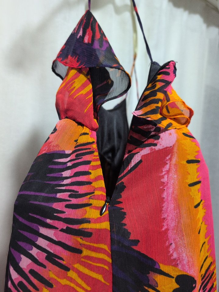 Çok Renkli Bohem Fırfırlı Mini Bluz - Görsel 5