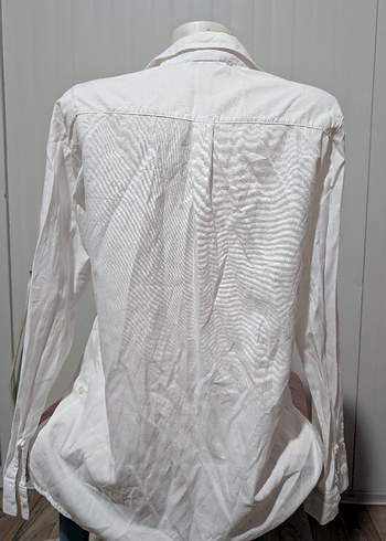 Beyaz Kadın Pamuklu Gömlek - Görsel 3