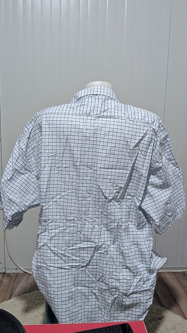 Mavi Kareli Kısa Kollu Erkek Gömlek - Görsel 2