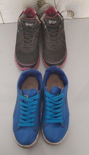 36 Beden mavi Renk 2 çift ayakkabı