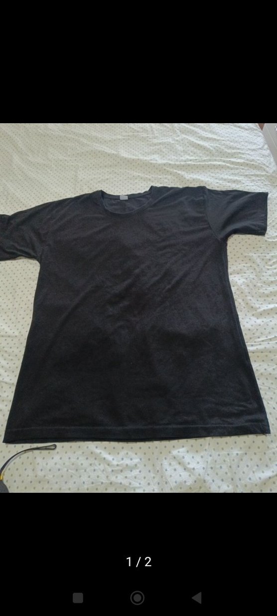 Siyah Gotik Desenli Kısa KolluTişört - Görsel 2