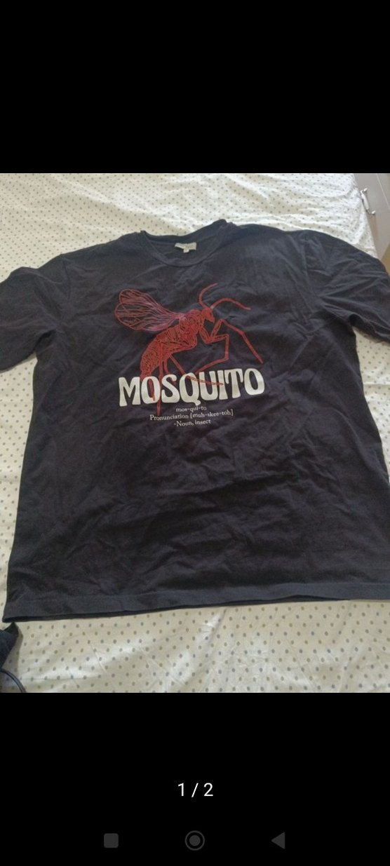 Siyah Mosquito Baskılı Unisex Tişört - Görsel 2