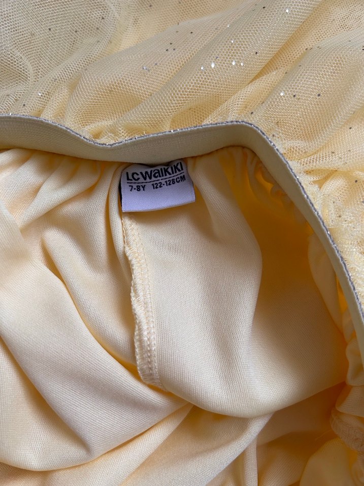 Sarı Renkli Kız Çocuk Elbise - Görsel 5