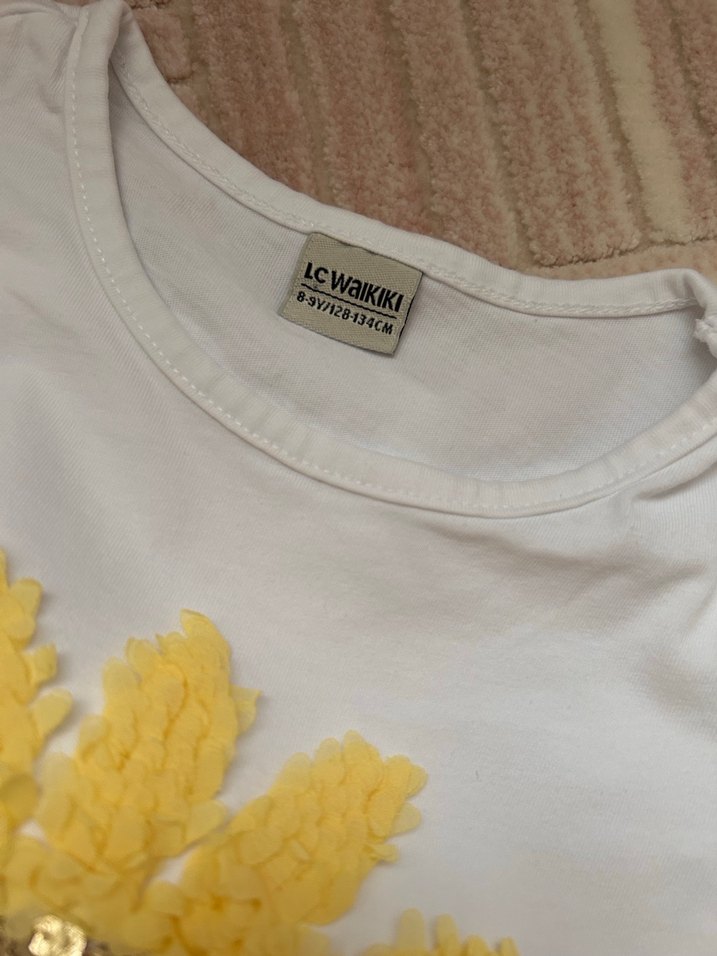 Sarı Renkli Kız Çocuk Elbise - Görsel 4