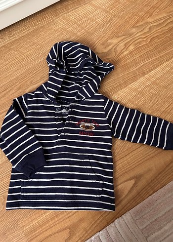 Kapüşonlu Erkek Çocuk Lacivert Sweatshirt - Görsel 2