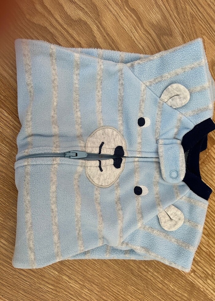 Yenidoğan Polar kumaş tulum - Görsel 2