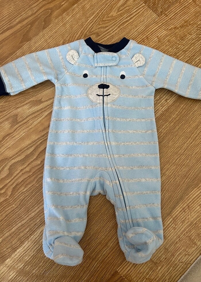 Yenidoğan Polar kumaş tulum - Görsel 3