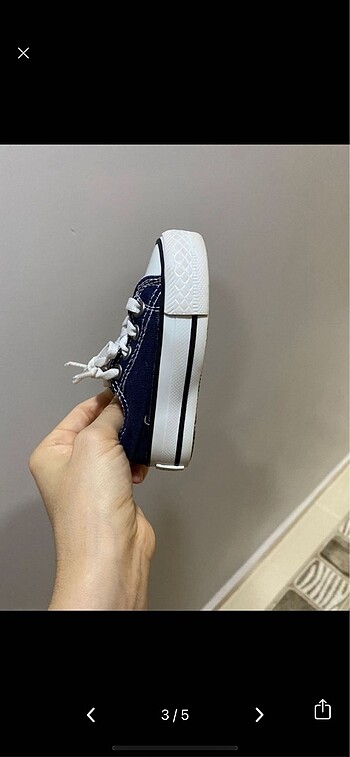 20 Beden lacivert Renk Unisex converse
