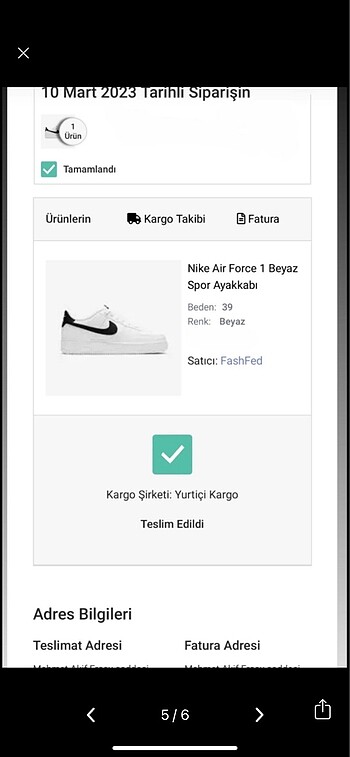 39 Beden beyaz Renk nike af1