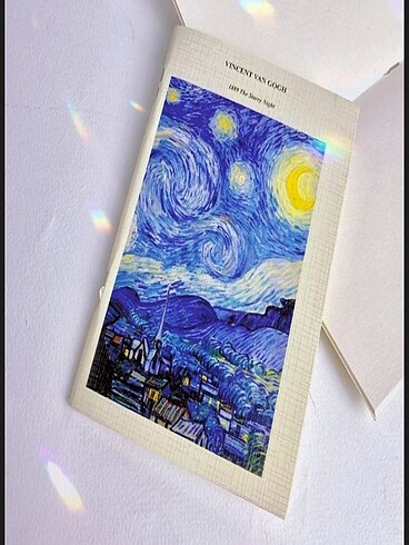 Van Gogh Yıldızlı Gece Mini Çizgisiz Defter
