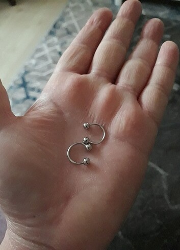 Çelik piercing 2 adet 