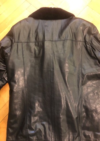 Kürklü Siyah Deri Erkek Ceket - Görsel 6