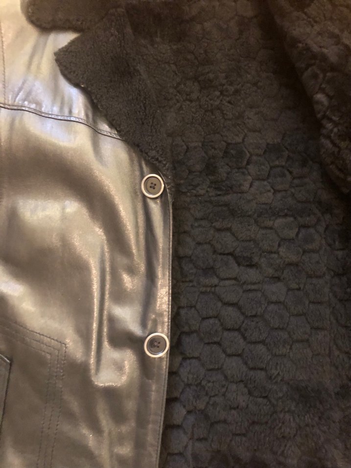 Kürklü Siyah Deri Erkek Ceket - Görsel 3