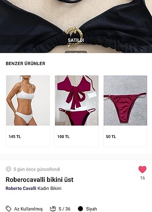 Roberto Cavalli Bikini üstü