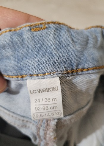 24-36 Ay Beden Erkek Çocuk Mavi Denim Pantolon