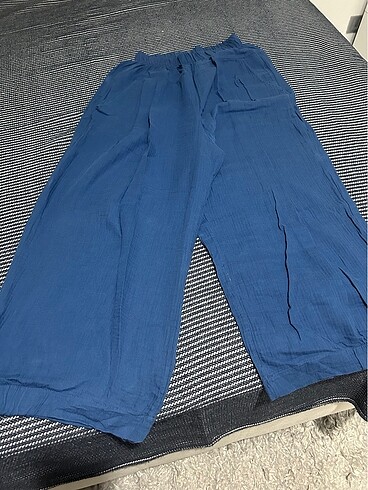 Allday Müslin kumaş paça lastik detaylı pantolon
